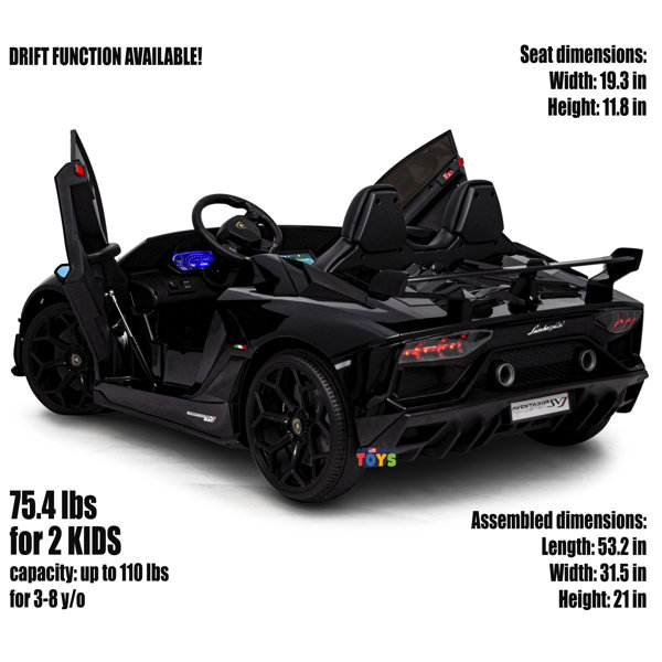 Americas Toys Project Lamborghini 2-seater Ride On Car With